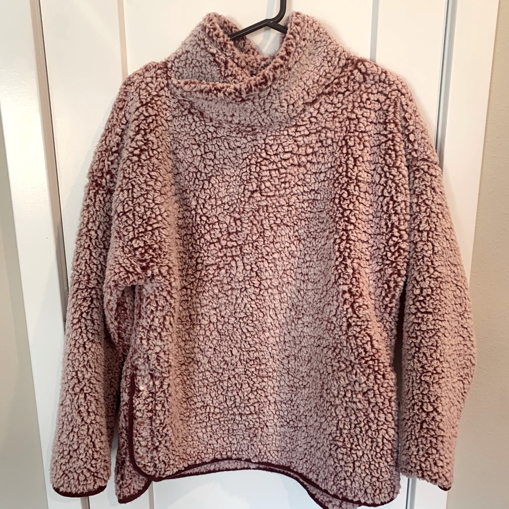 Cowl/Turtle neck Sherpa jacket
